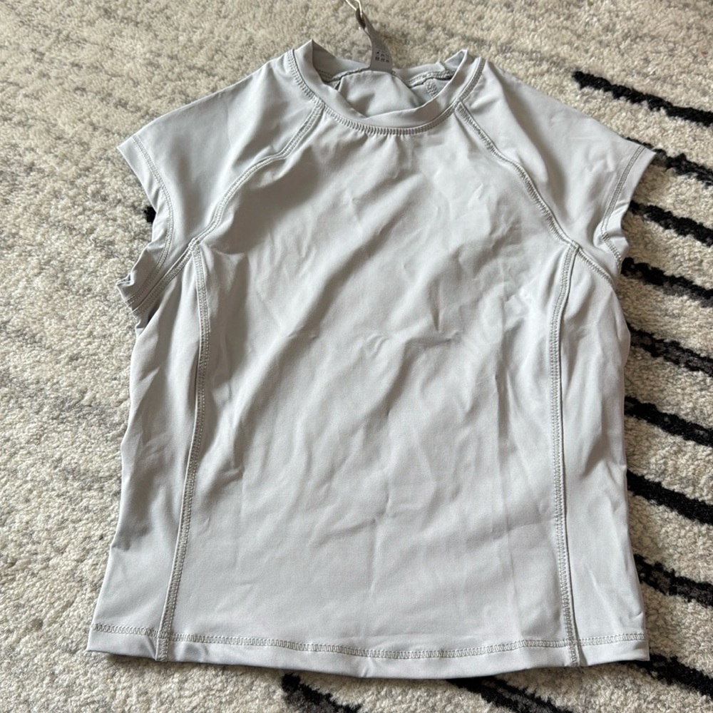 SKIMS SIGNATURE SWIM RAGLAN T-SHIRT Cap Sleeve - chrome